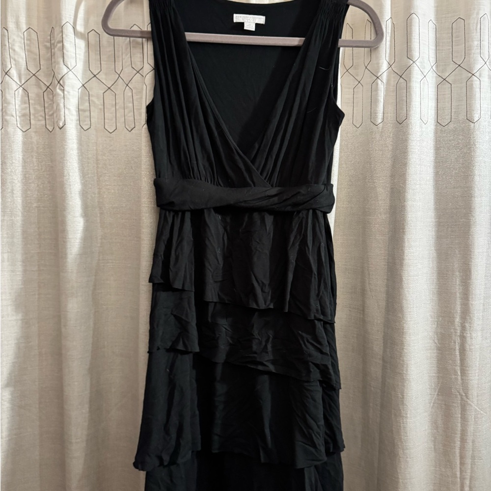 New York & Company Women’s Black Layered High Low Dress